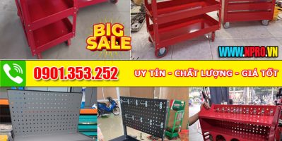Xe Đẩy Đồ Nghề Gara Ô Tô 3 Tầng – Tiện Lợi, Bền Bỉ, Chuyên Nghiệp