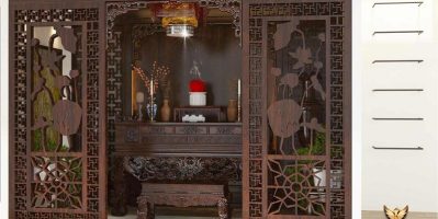 Các Mẫu Vách Ngăn Phòng Thờ Bằng Gỗ Phổ Biến