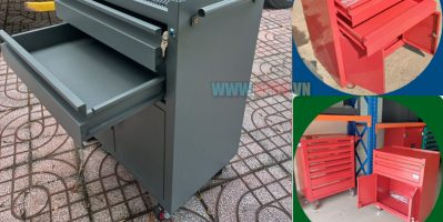 Mẫu tủ đồ nghề di động 3 ngăn( 2 ngăn kéo & ngăn mở cánh)