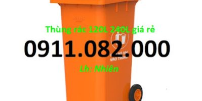 Cung cấp thùng rác rẻ uy tín nhất tại vĩnh long- thùng rác 120l 240l 660l dày chất lượng- lh 0911082000