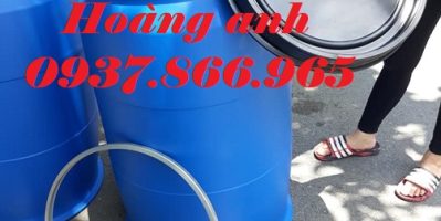 Phuy nhựa cũ nắp mở, bán thùng phuy cũ, phi mới, bán thùng phi mới