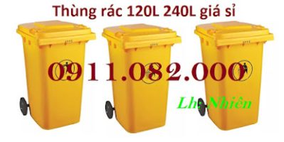 Thùng rác chất lượng giá rẻ- thùng rác 120l 240l 660l mẫu mã đẹp- lh 0911082000