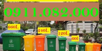 Mẫu thùng rác nhựa giá rẻ tại an giang- thùng rác 120l 240l dày chất lượng-lh 0911082000