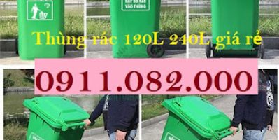 Cung cấp thùng rác giá rẻ- thùng rác đủ màu, nhựa dày chất lượng, thùng rác 120l 240l- lh 0911082000