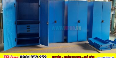 Tủ đồ nghề 2 cánh 3 ngăn kéo 2 khay – Tủ Sắt Cơ Khí nhà xưởng
