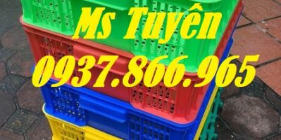 Sóng nhựa hở nguyên sinh, sọt nhựa cao 15 chất liệu nhựa HPDE, sọt đựng nông sản