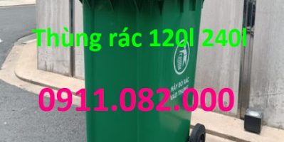 Thùng rác xử lý rác thải giá rẻ tại kiên giang- thùng rác 120l 240l 660l giá sỉ- lh 0911082000