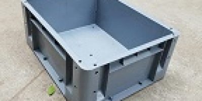 Bán thùng đặc có lỗ thoát khí dưới đáy, thùng nhựa cơ khí, khay nhựa