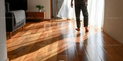 Nhà lát sàn gỗ tự nhiên có bị kêu cọt kẹt khi đi?