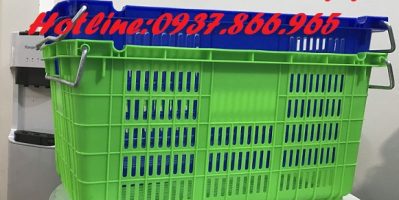 Sọt có quai, sóng nhựa hở, sọt đựng thực phẩm, sóng nhựa đựng kho lạnh
