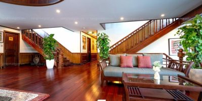 Sàn gỗ tự nhiên màu đỏ và cách phối màu tinh tế