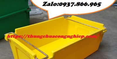 Thùng nhựa nguyên sinh có quai sắt tại Long Biên , giá thùng nhựa, khay nhựa giá rẻ