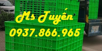 Sóng nhựa hở có 26 bánh xe, sọt dùng trong các nhà xưởng, sọt nhựa