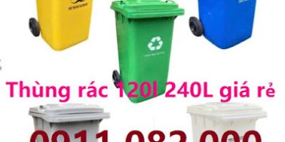 Nơi bán thùng rác giá rẻ tại hậu giang- thùng rác 120l 240l giải pháp bảo vệ môi trường- lh 0911082000