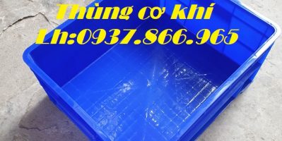 Thùng bít có nắp B8, bán khay công nghiệp tại Hà Nội, khay nhựa HPDE