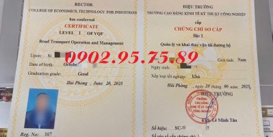 Chứng chỉ Điều hành xe