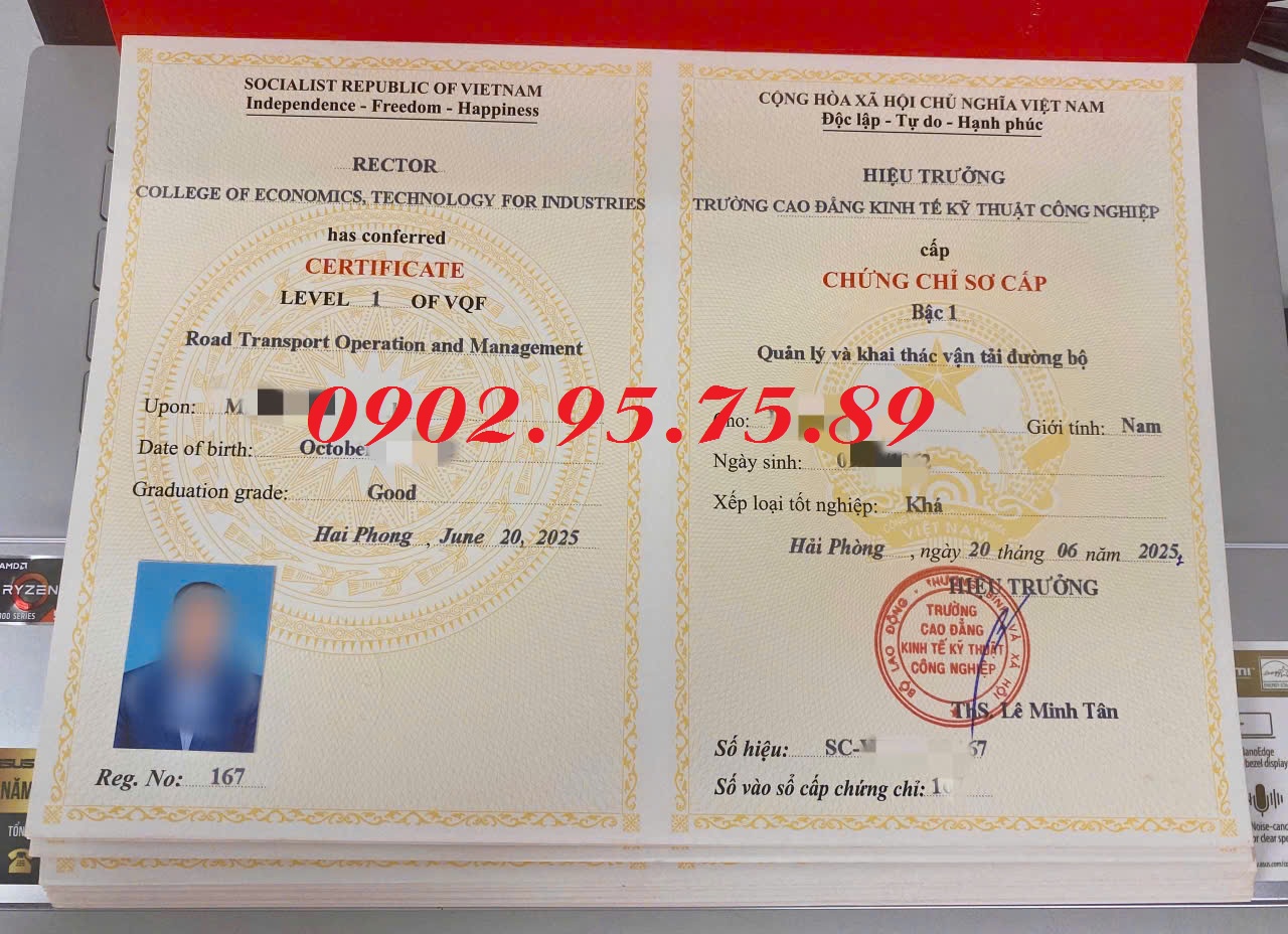 Chứng chỉ Điều hành xe