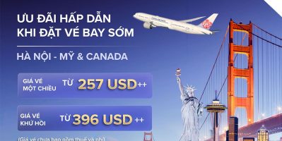China Airlines ưu đãi vé Mỹ & Canada từ Hà Nội chỉ từ 257 USD